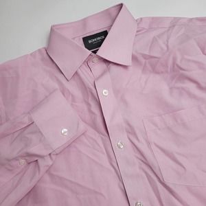 Bonobos Men's L‎ Large 16 1/2 35 Long Sleeve Button Front Pink Barbie Shirt
